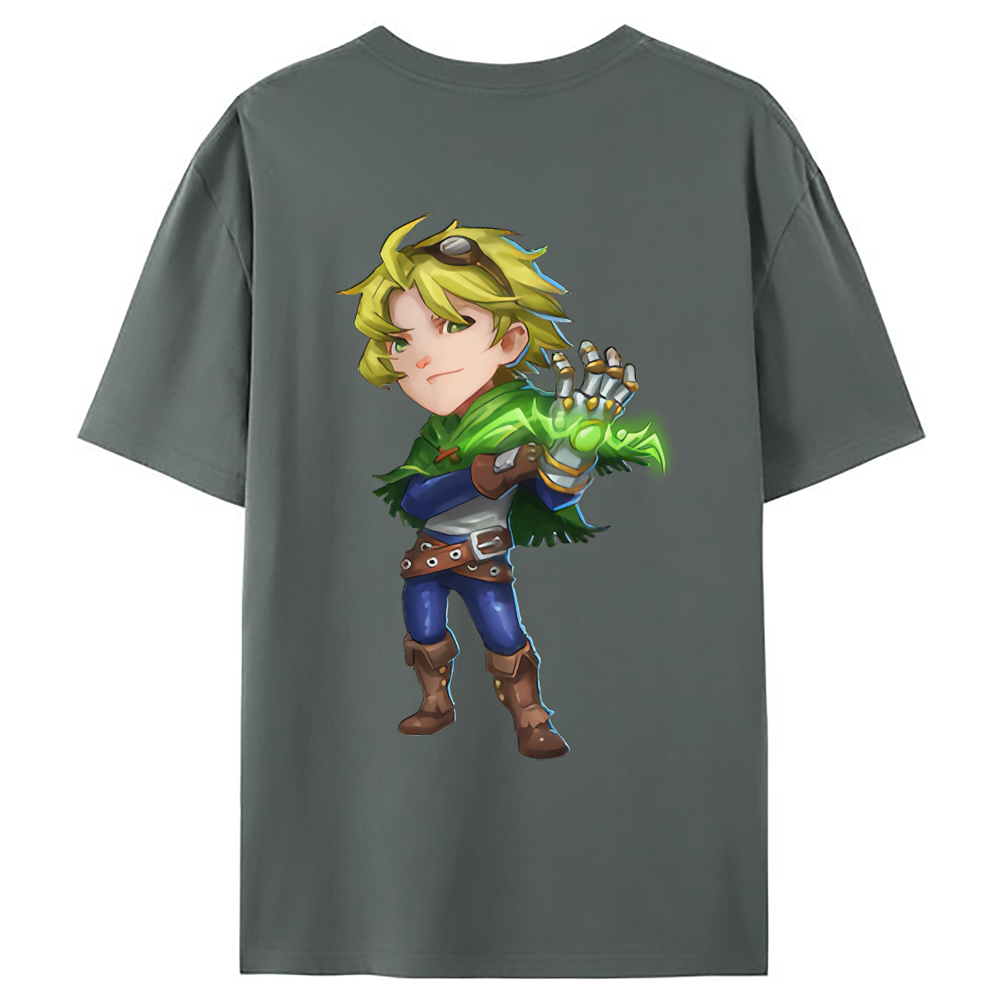 （画像用） リーグ・オブ・レジェンド League of Legends LOL 綿100％ メンズ半袖Tシャツ（バックプリント） 通気性